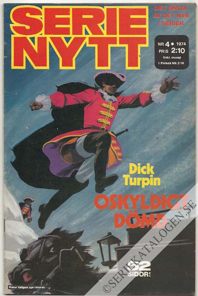 Framsida på Serie-Nytt #4 (1974)