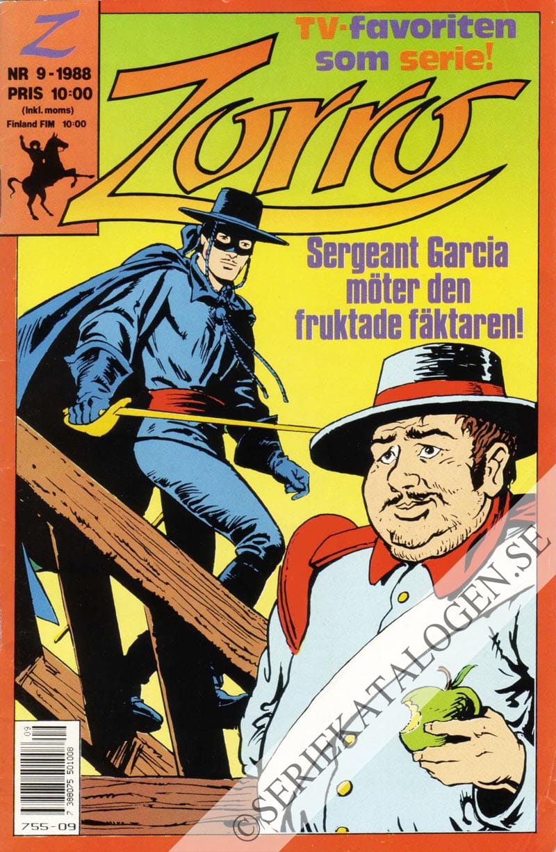 Framsida på Zorro #9 (1988)