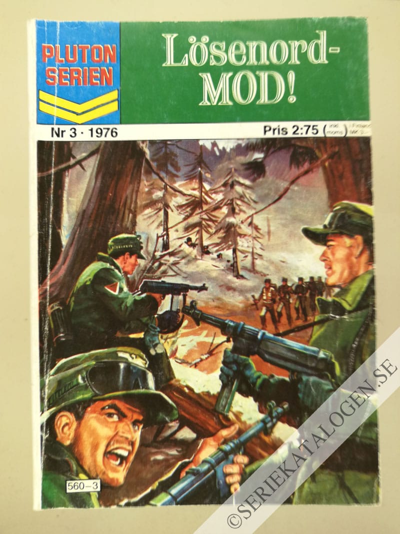 Framsida på Plutonserien Lösenord - mod! (1976)