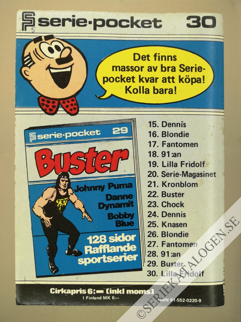 Baksida på Lilla Fridolf (1975)