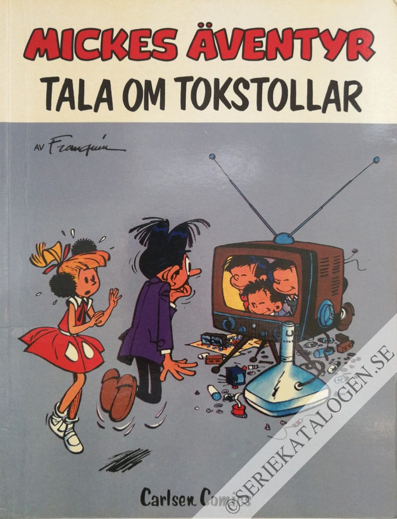 Framsida på Mickes äventyr Tala om tokstollar (1983)