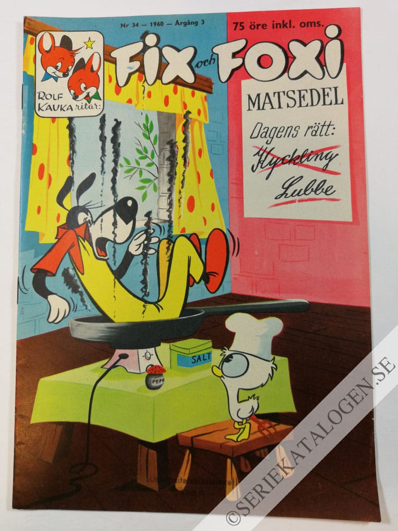 Framsida på Fix och Foxi #34 (1960)