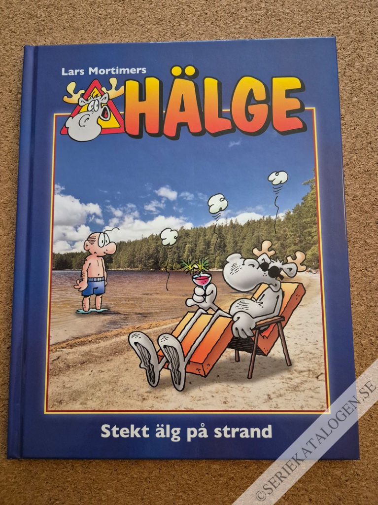 Framsida på Hälge - fotobok Stekt älg på strand (2017)