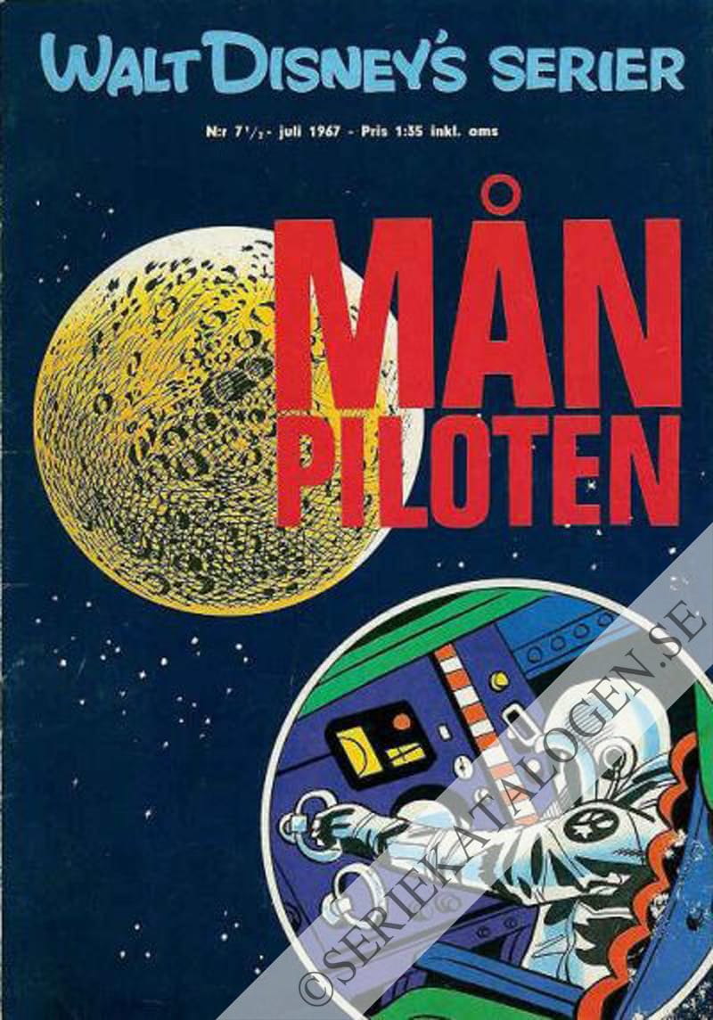 Framsida på Walt Disney's serier Månpiloten (1967)