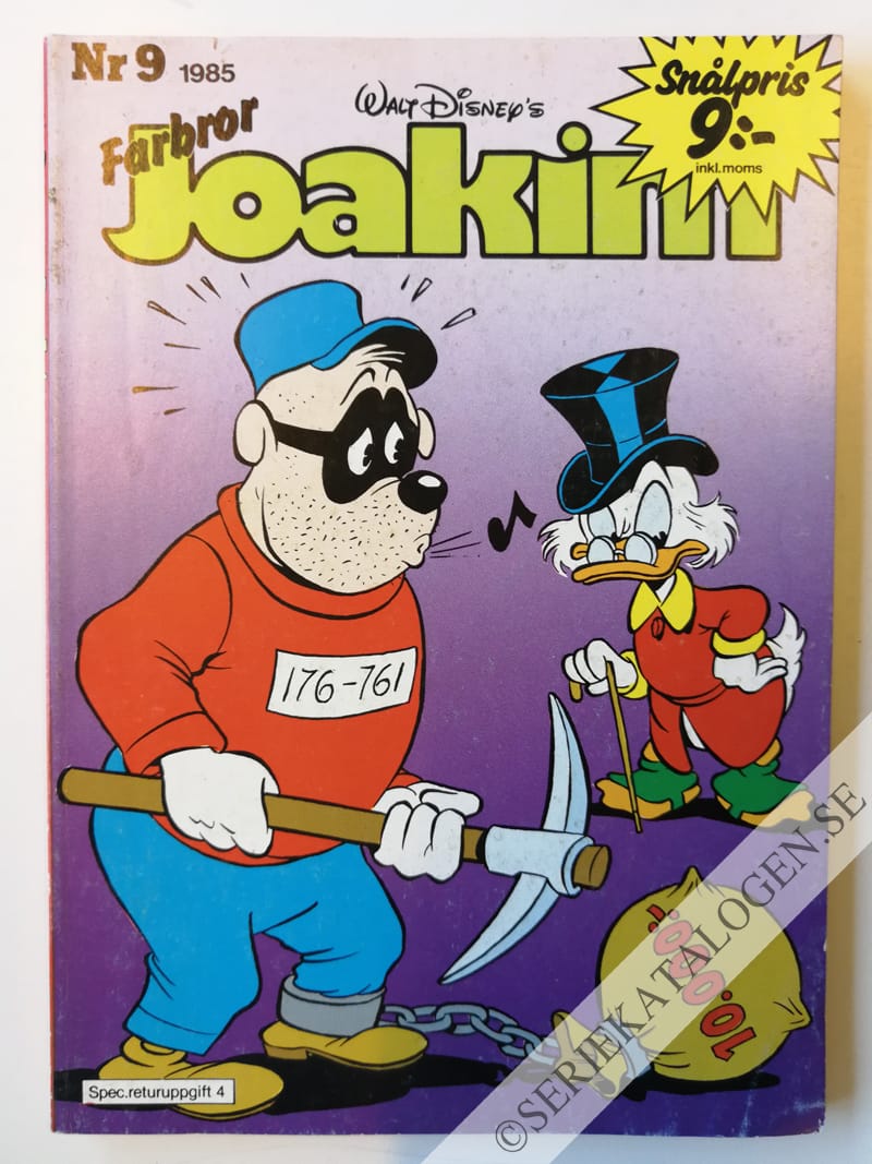 Framsida på Joakim #9 (1985)