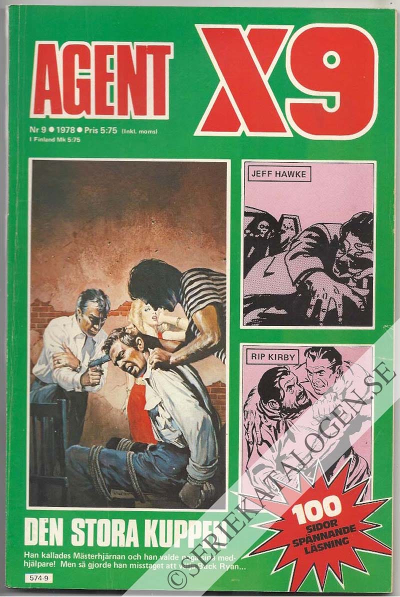 Framsida på Agent X9 #9 (1978)