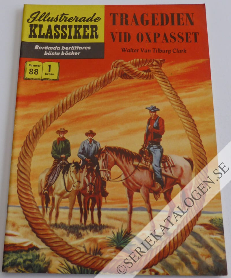 Framsida på Illustrerade Klassiker #88 - Tragedin vid Oxpasset (1959)