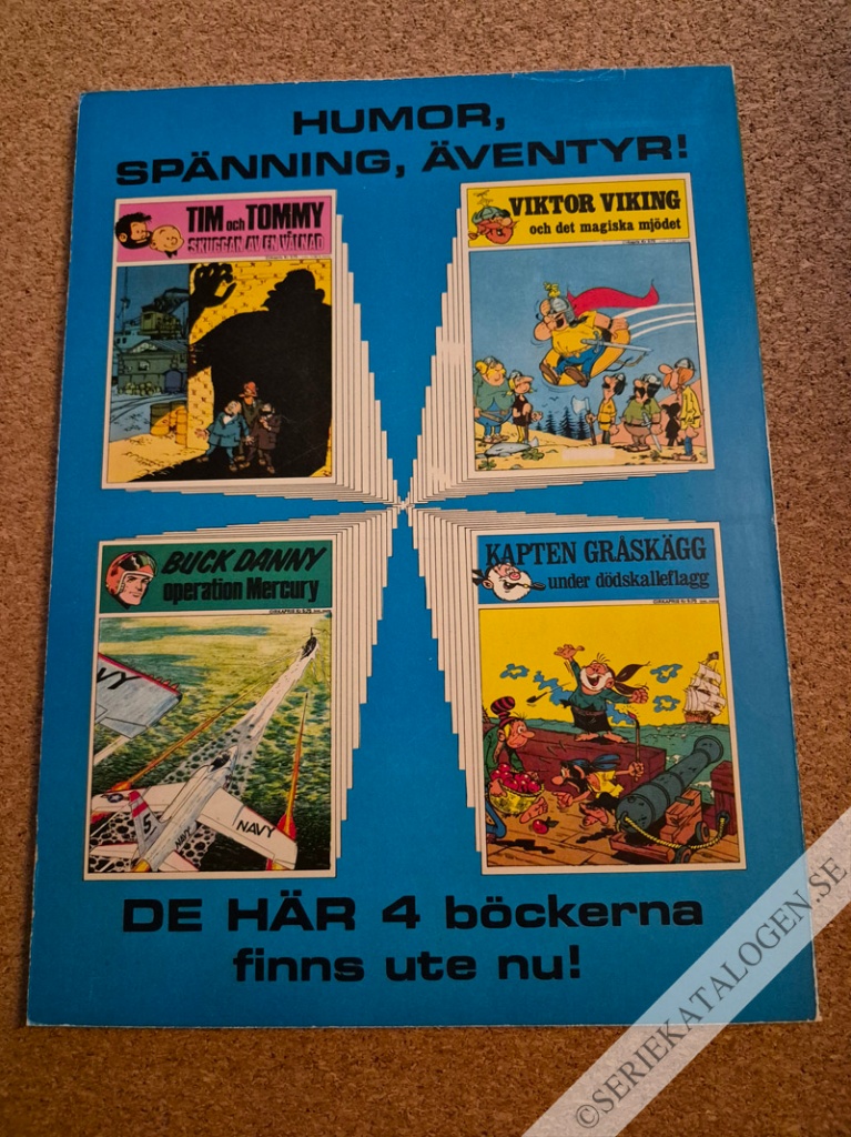 Baksida på Buck Danny - Operation Mercury (1971)