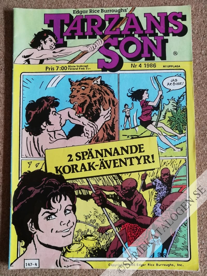 Framsida på Tarzans son #4 (1986)