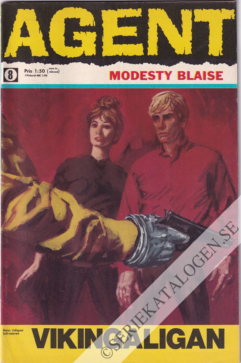 Framsida på Agent Modesty Blaise #8 (1968)