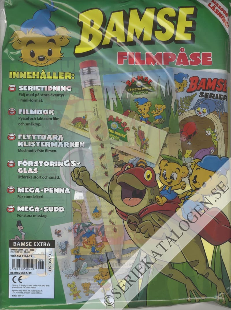Framsida på Bamse-extra Bamse filmpåse (2023)