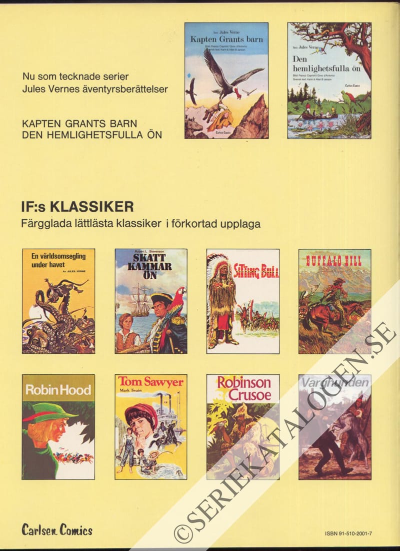 Baksida på Den hemlighetsfulla ön (1977)
