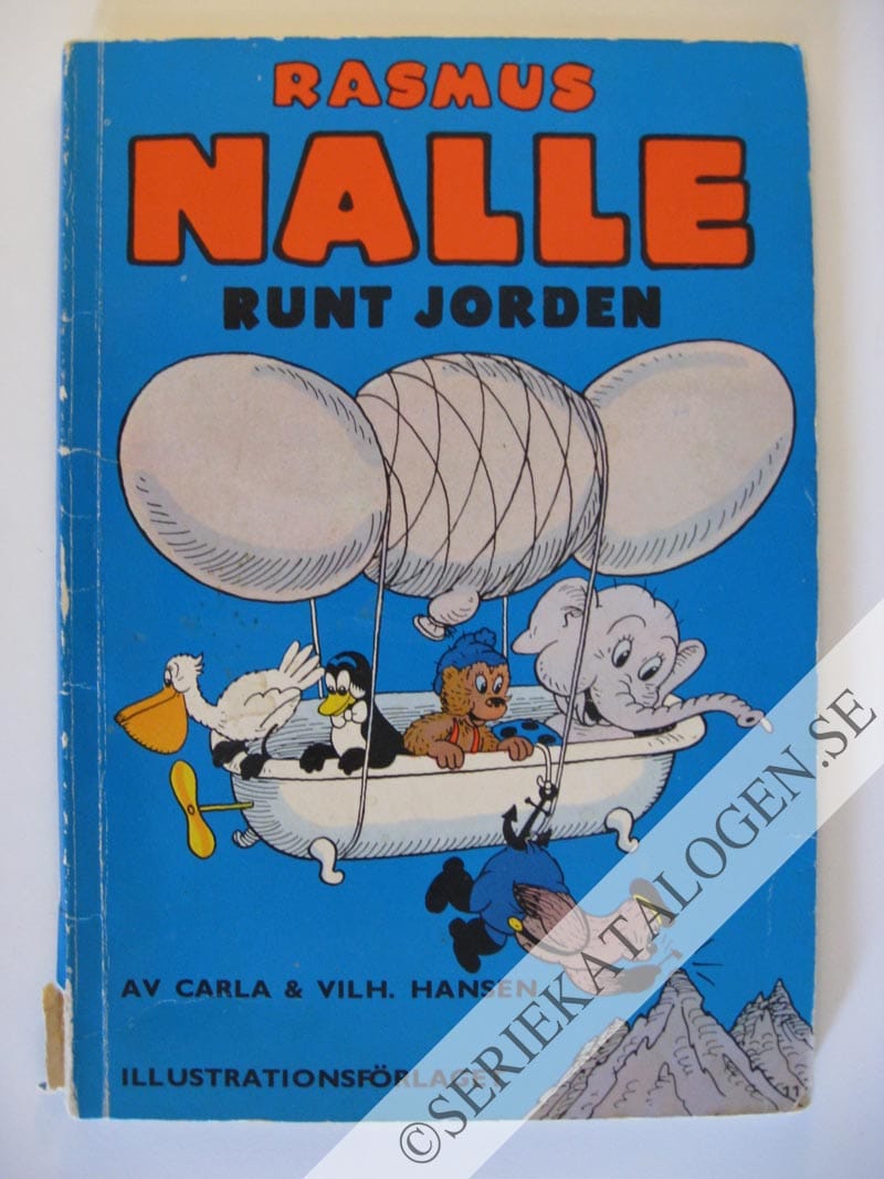 Framsida på Rasmus Nalle Rasmus Nalle runt jorden (196?)