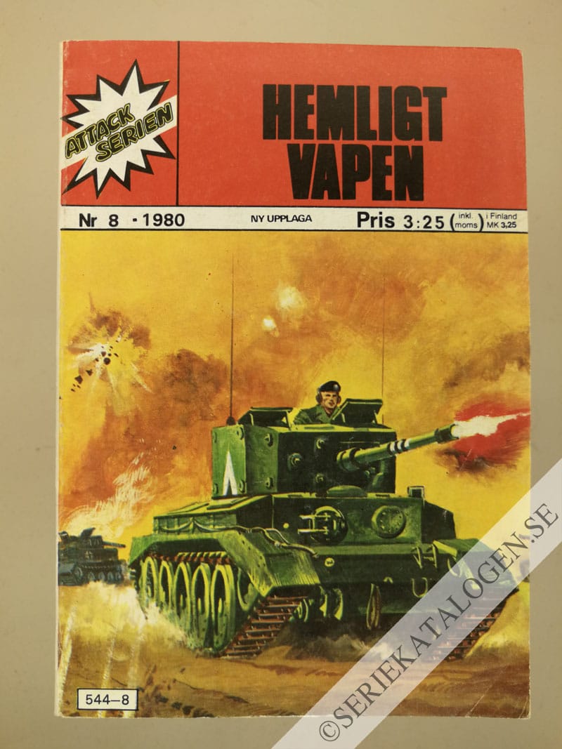 Framsida på Attackserien Hemligt vapen (1980)
