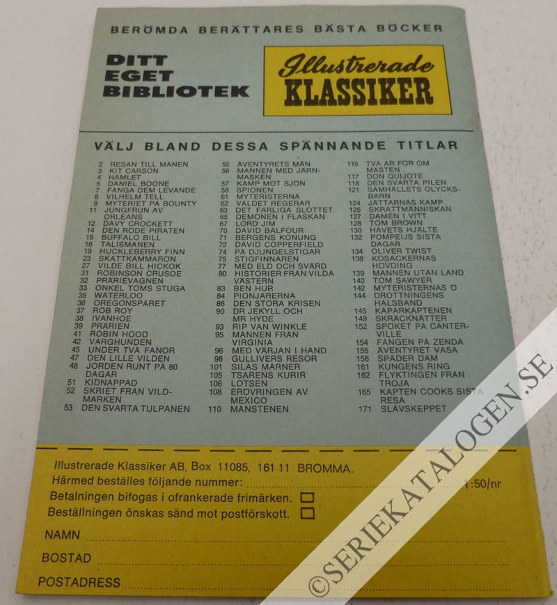 Baksida på Enmanskriget (1970)