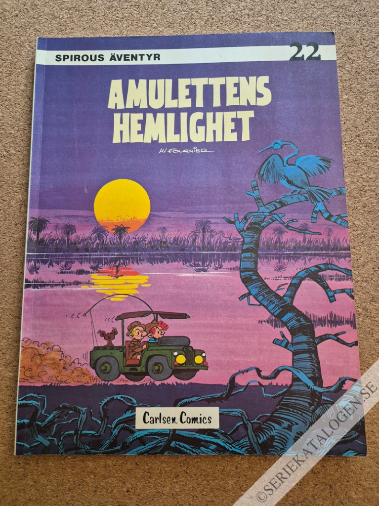 Framsida på Spirous äventyr Amulettens hemlighet (1982)