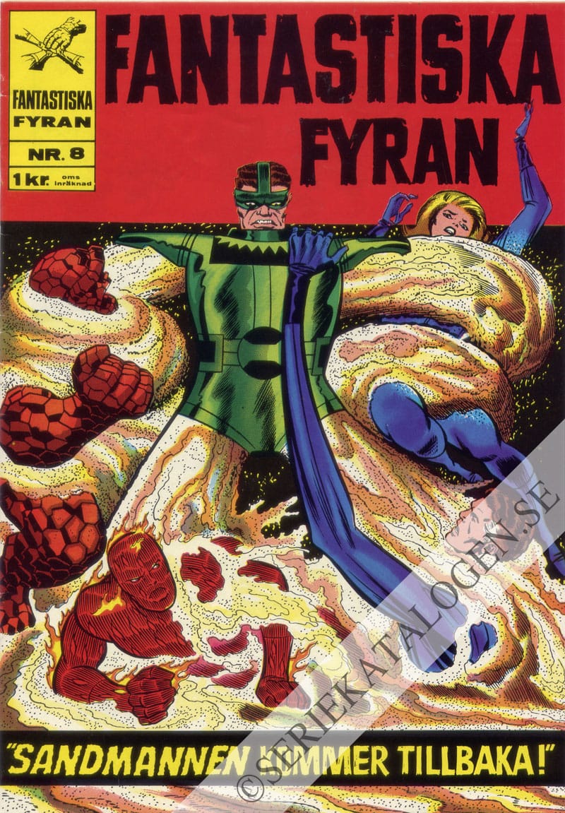 Framsida på Fantastiska Fyran #8 (1968)