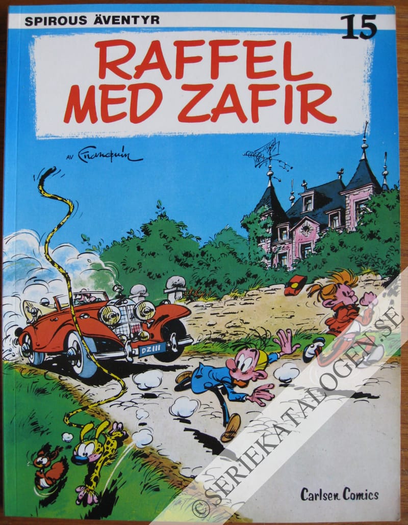 Framsida på Spirous äventyr Raffel med Zafir (1978)
