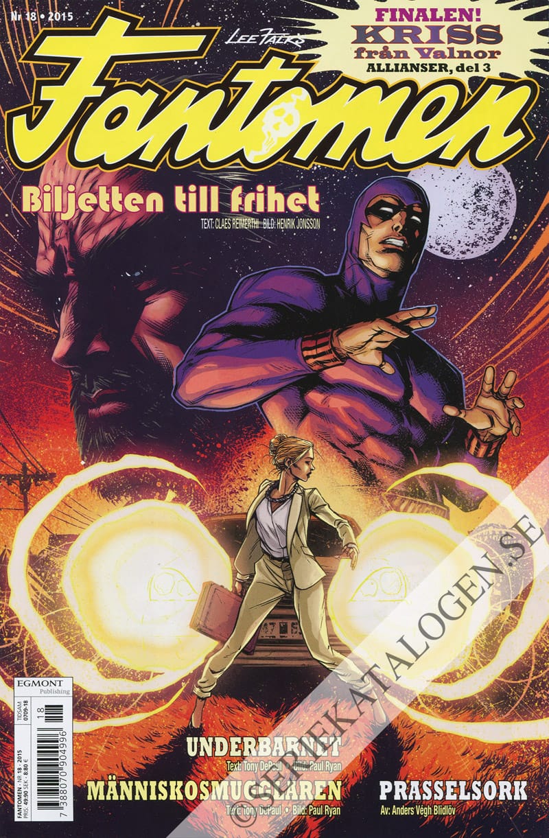 Framsida på Fantomen #18 (2015)