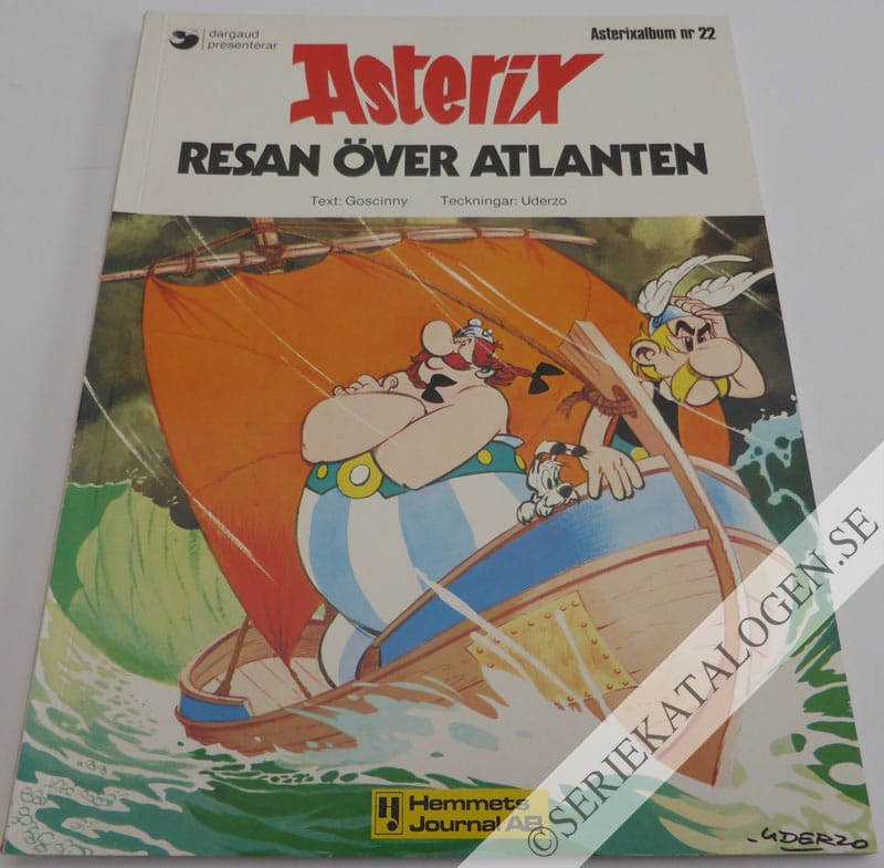Framsida på Asterix Resan över Atlanten (1977)