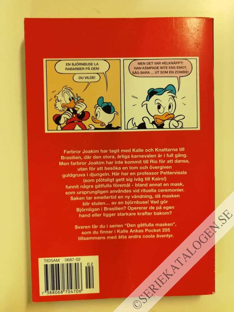 Baksida på Den gåtfulla masken (2001)
