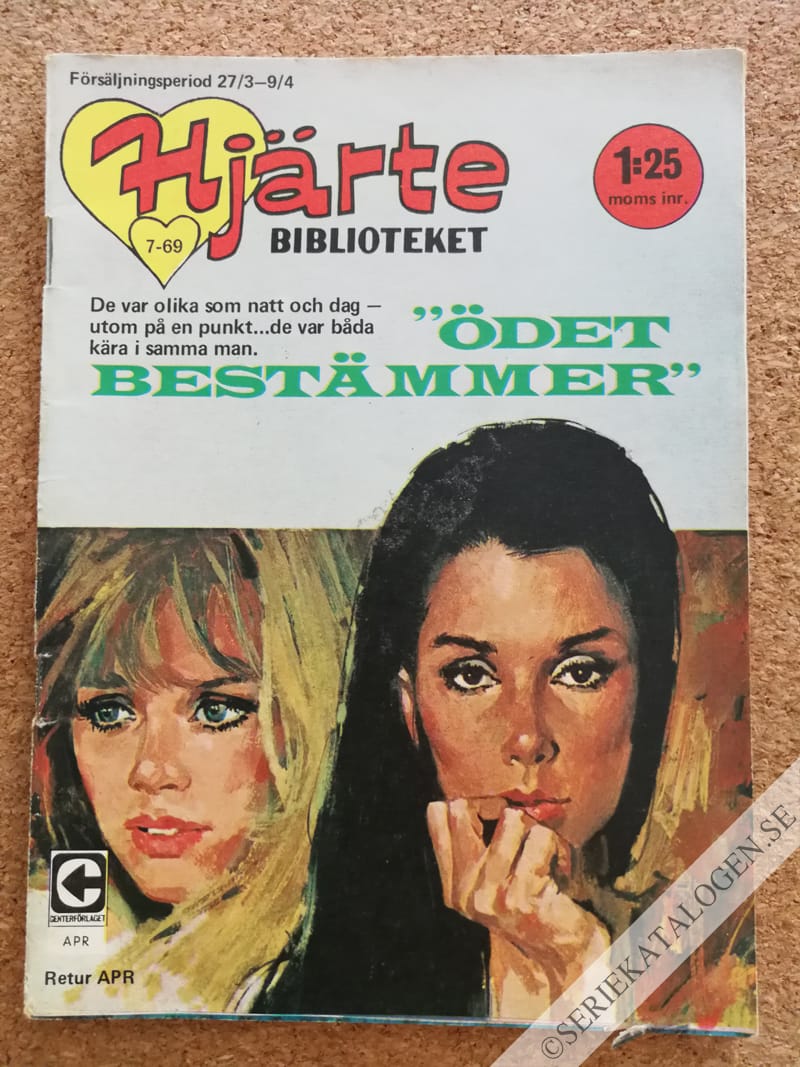 Framsida på Min melodis hjärtebibliotek #7 - Ödet bestämmer (1969)