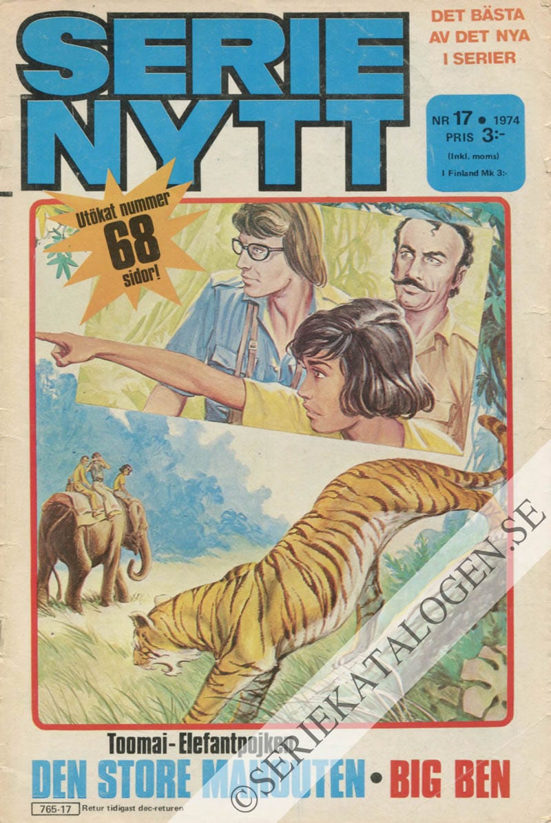 Framsida på Serie-Nytt #17 (1974)