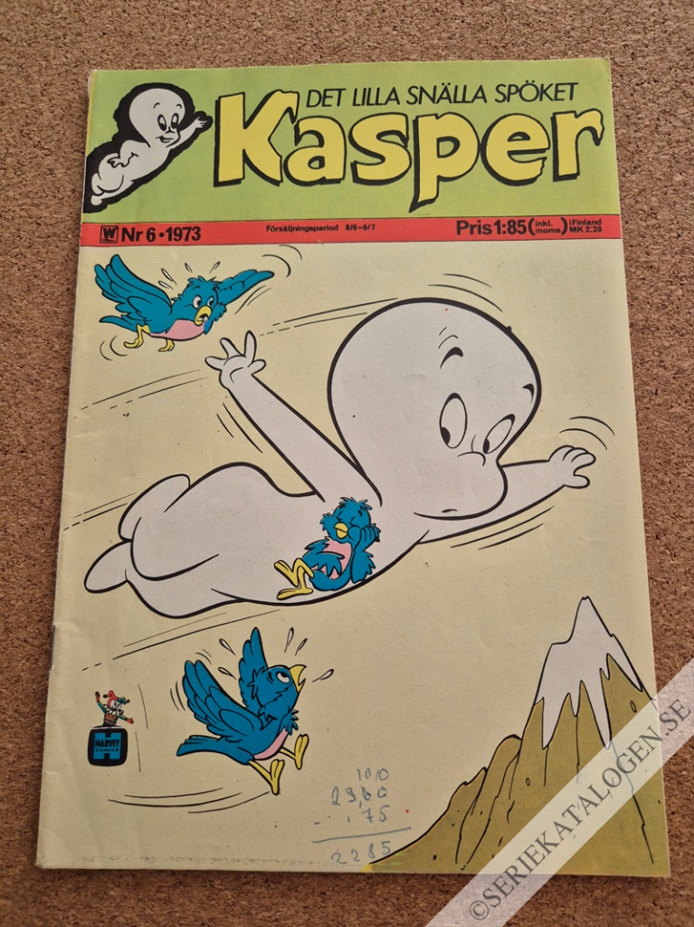 Framsida på Det lilla snälla spöket Kasper #6 (1973)