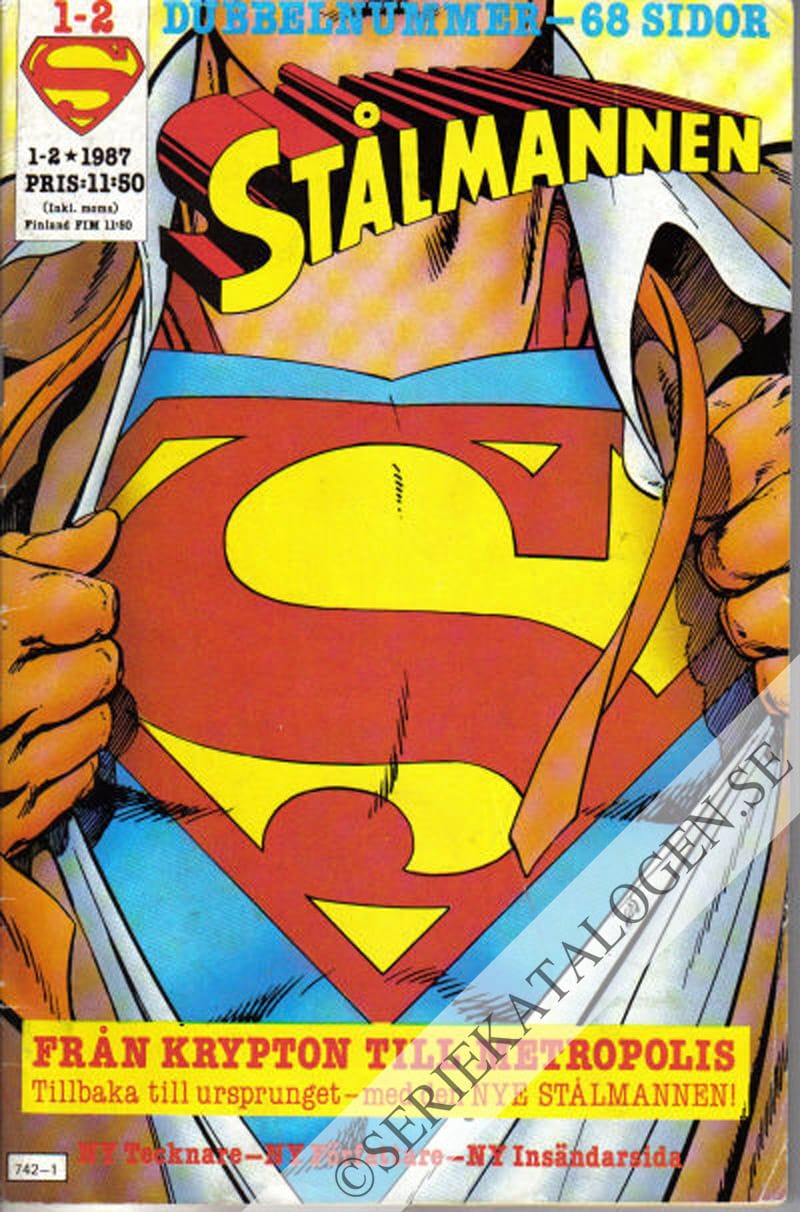 Framsida på Stålmannen #1-2 (1987)