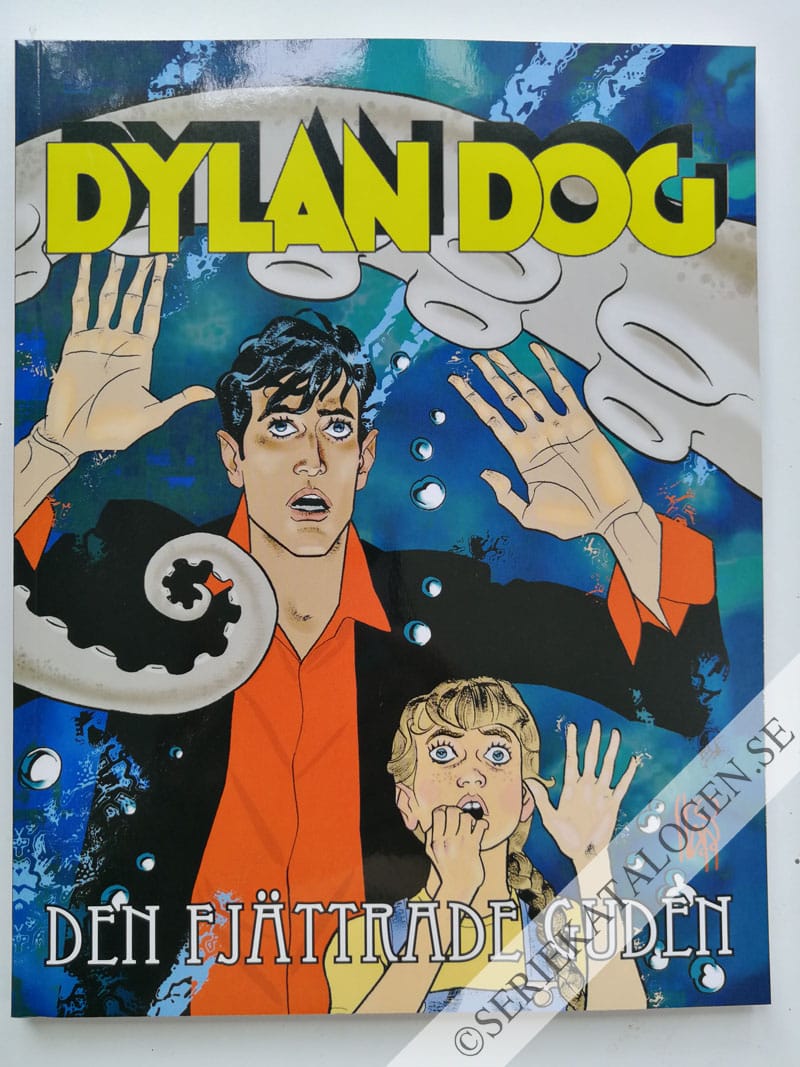 Framsida på Dylan Dog Den fjättrade guden (2019)
