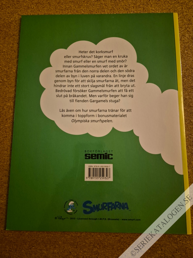 Baksida på Smurfbråk och bråksmurfar (2013)
