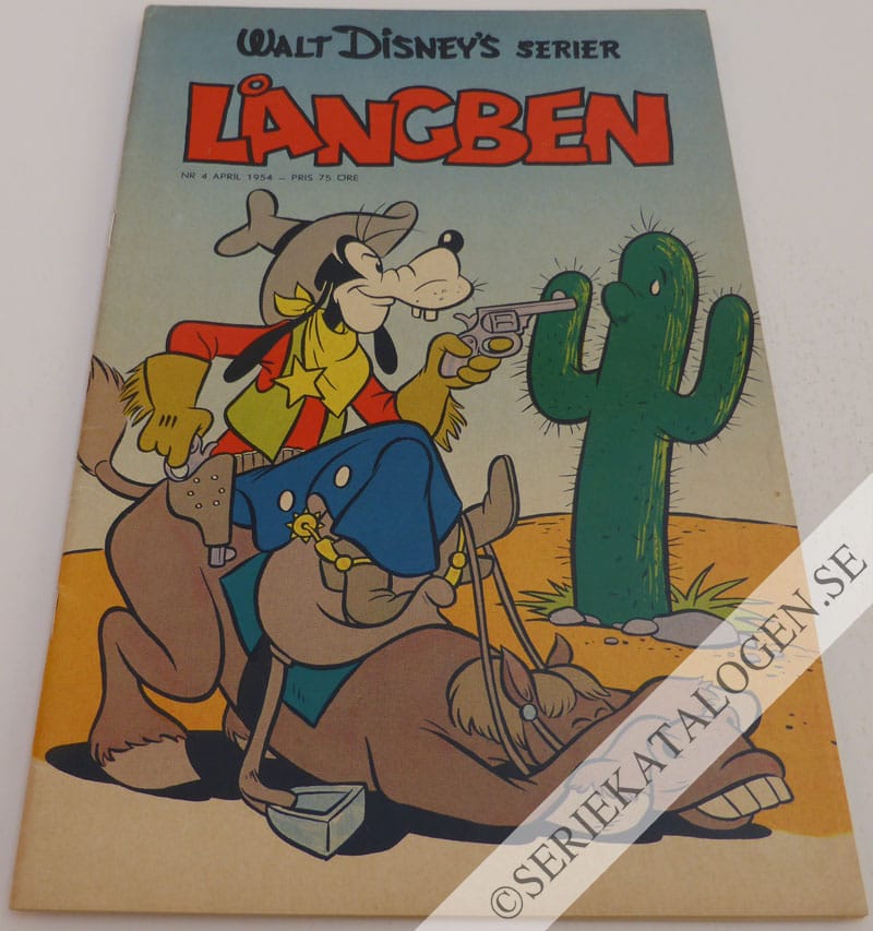 Framsida på Walt Disney's serier Långben (1954)