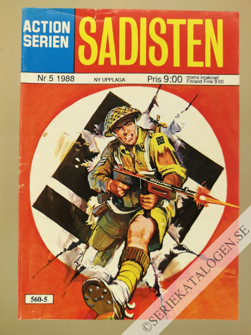 Framsida på Actionserien #5 - Sadisten (1988)
