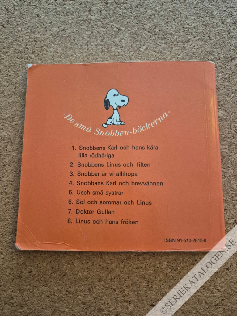 Baksida på Snobbens Karl och brevvännen (1982)
