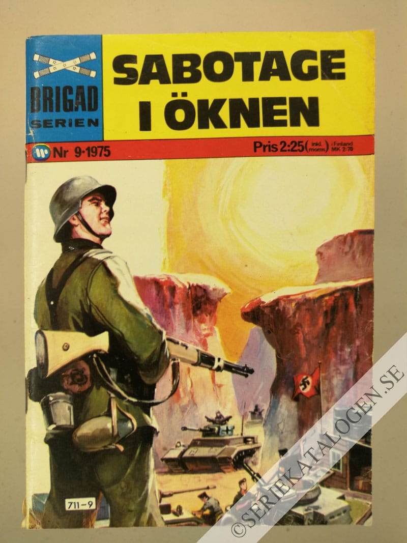 Framsida på Brigadserien Sabotage i öknen (1975)