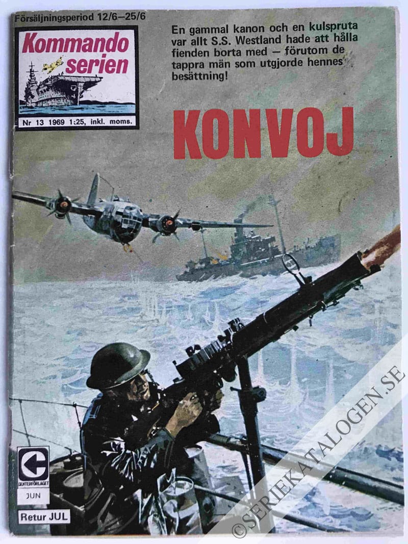 Framsida på Kommandoserien #13 - Konvoj (1969)