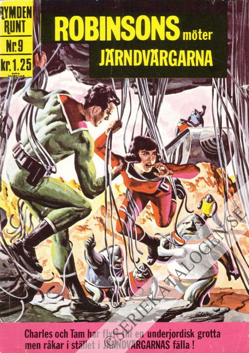 Framsida på Rymden runt Robinsons möter järndvärgarna (1968)