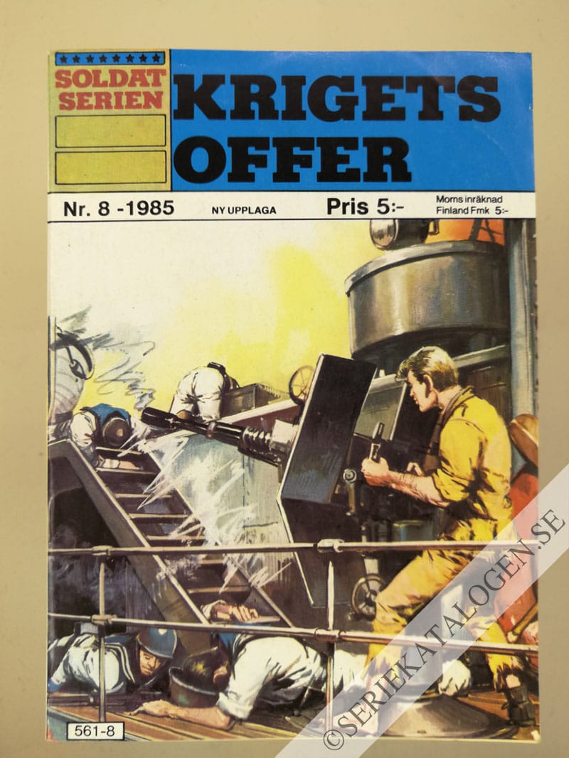 Framsida på Soldatserien #8 - Krigets offer (1985)