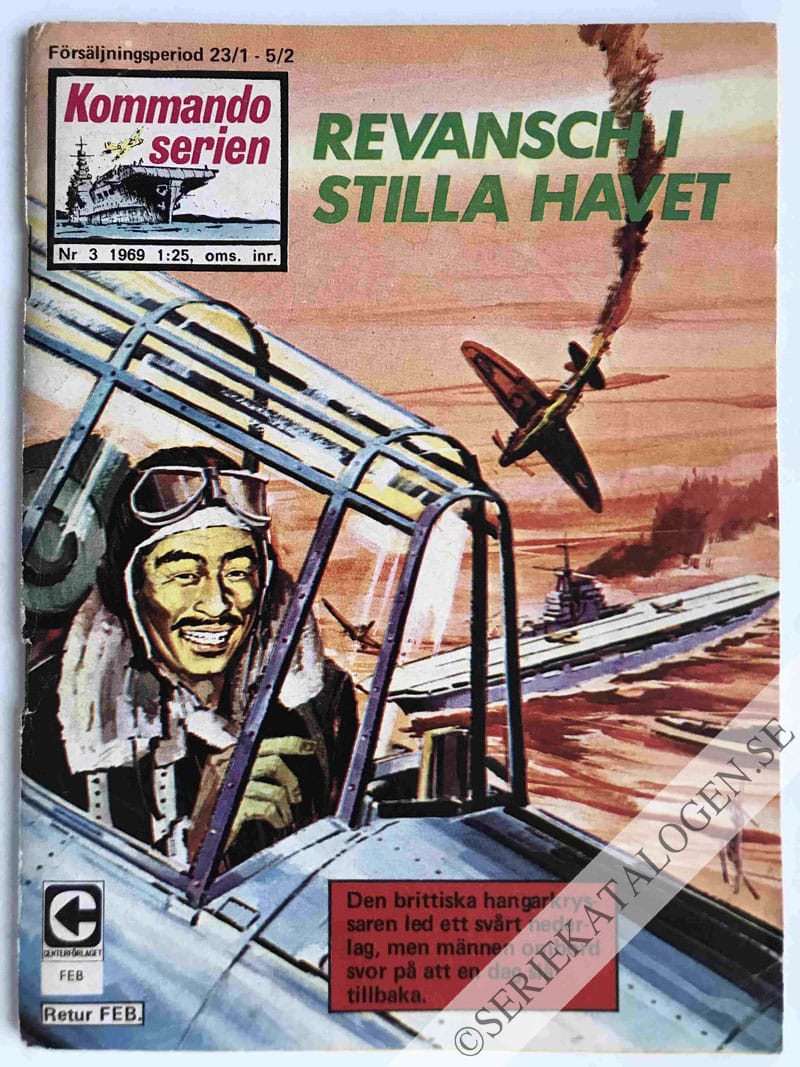 Framsida på Kommandoserien #3 - Revansch i Stilla havet (1969)