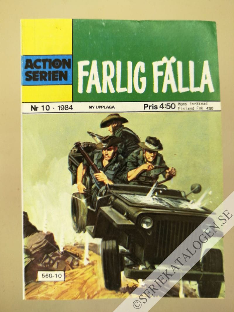 Framsida på Actionserien #10 - Farlig fälla (1984)