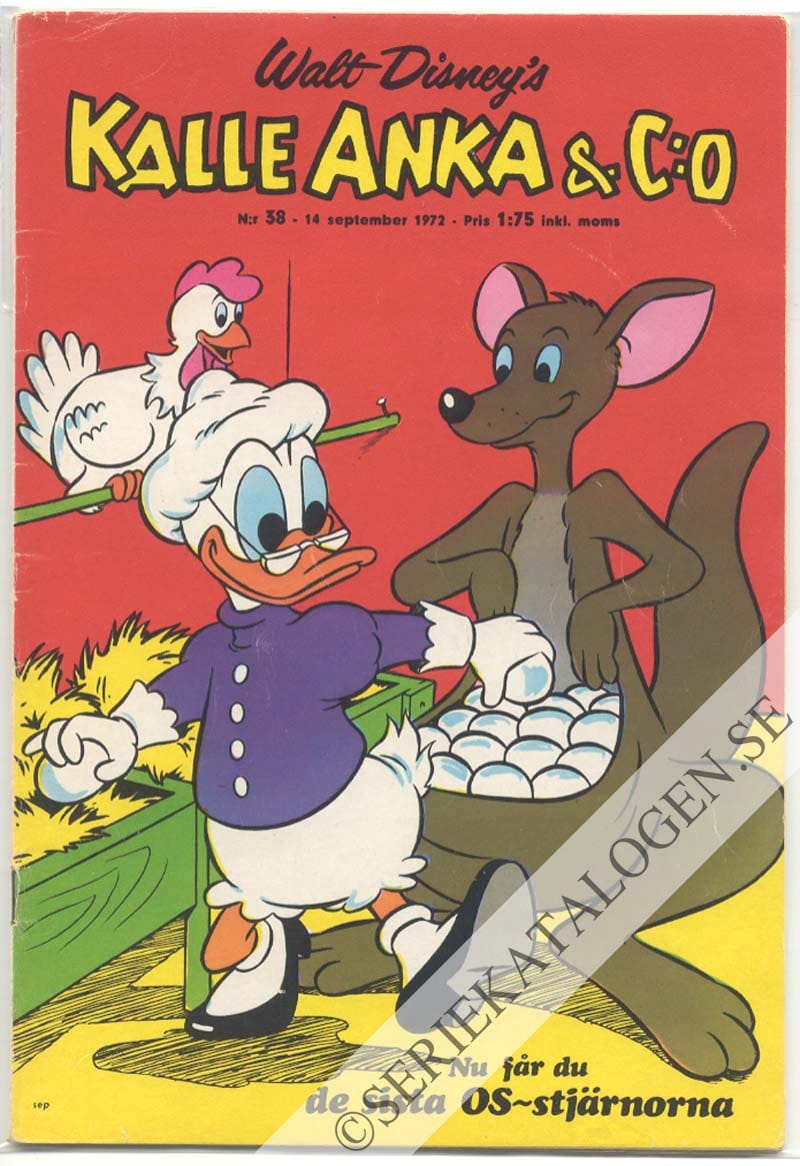 Framsida på Kalle Anka & C:o #38 (1972)