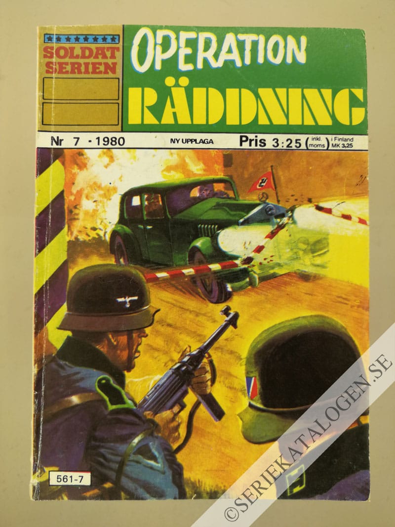 Framsida på Soldatserien #7 - Operation Räddning (1980)