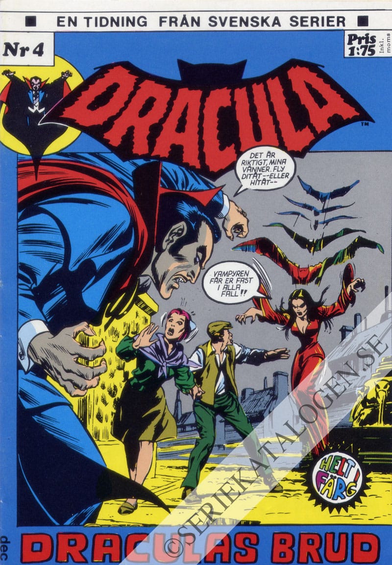 Framsida på Dracula #4 (1972)