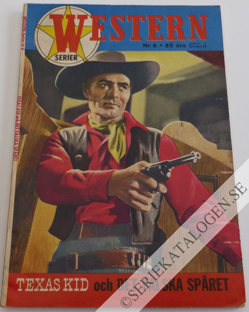 Framsida på Western-serier Texas Kid och Det falska spåret (1961)