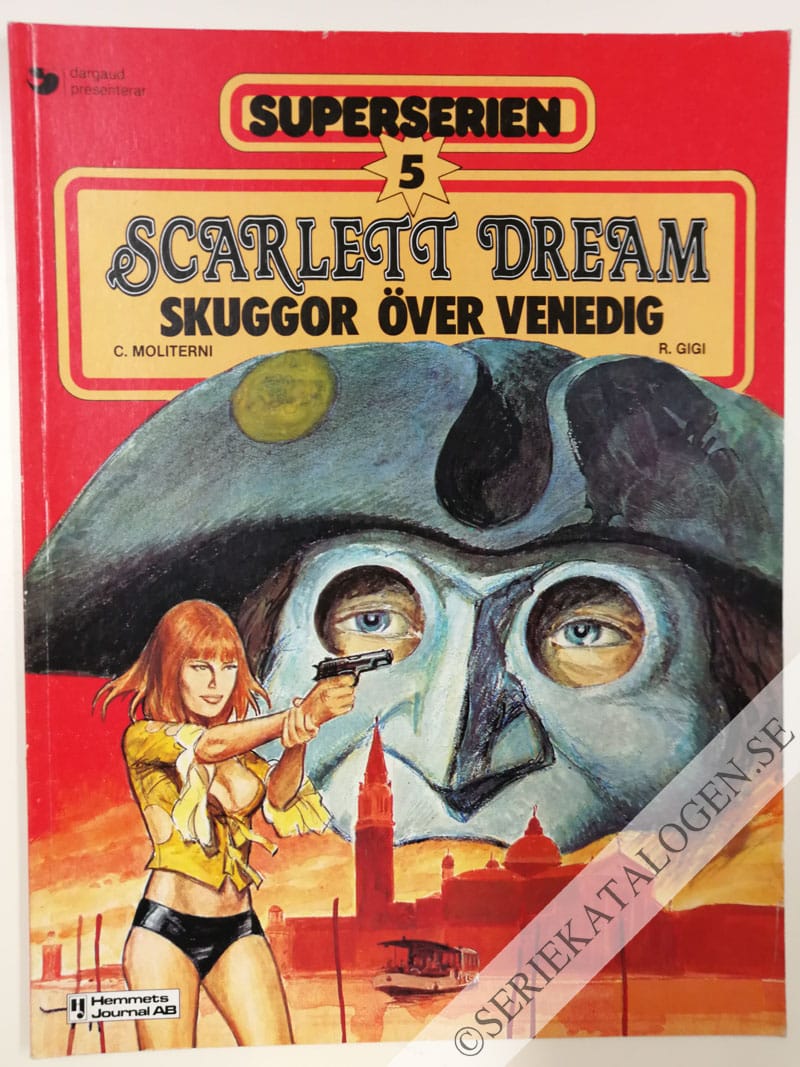 Framsida på Superserien Scarlett Dream - Skuggor över Venedig (1981)