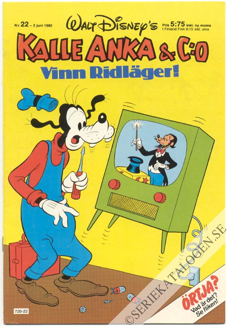Framsida på Kalle Anka & C:o #22 (1982)