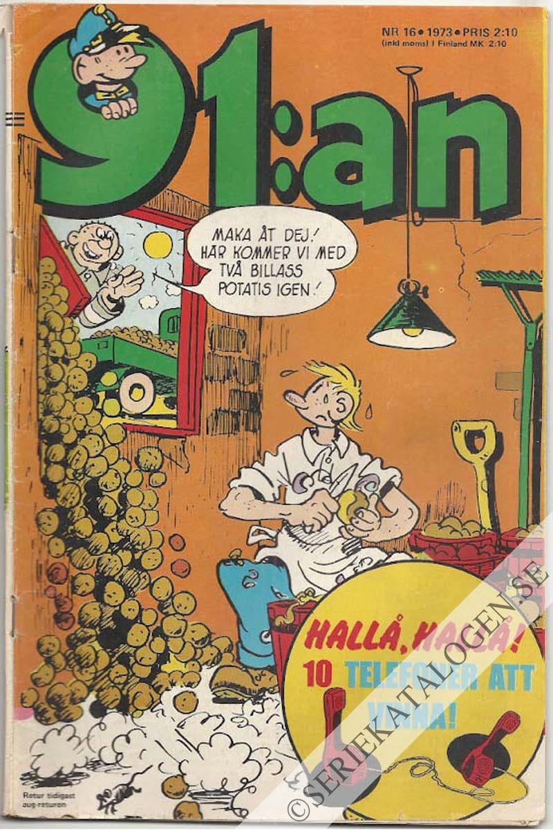 Framsida på 91:an #16 (1973)