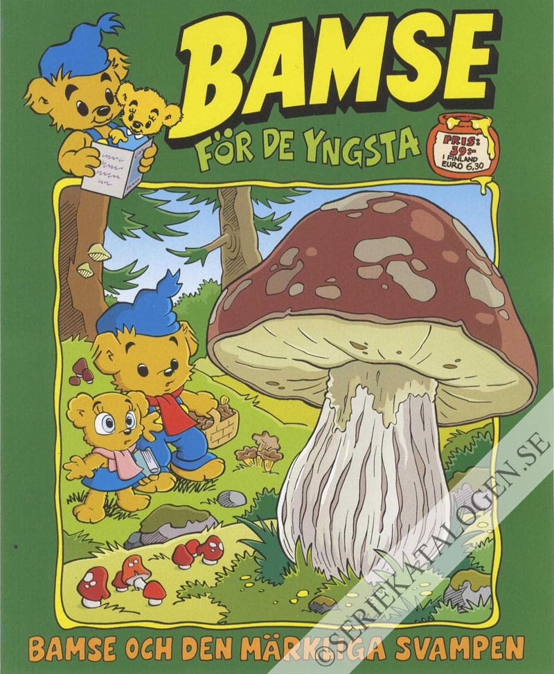 Framsida på Bamse för de yngsta Bamse och den märkliga svampen (2019)