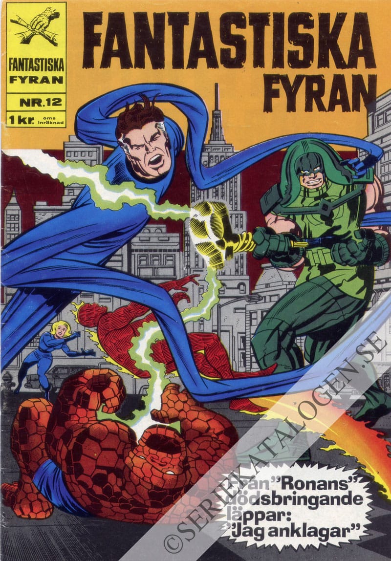 Framsida på Fantastiska Fyran #12 (1968)