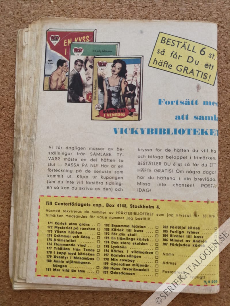 Baksida på En lektion i kärlek (1963)